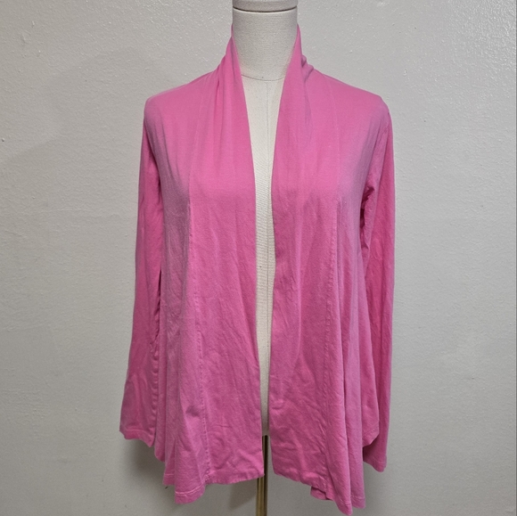 Lilly Pulitzer Pink Pima Cotton Open Cardigan Size XS - Picture 1 of 6